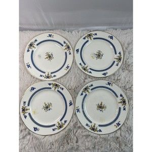x4 VINTAGE W. H. GRINDLEY & CO LTD BREAD PLATE 6-3/8" IVORY ENGLAND Lot‎ of 4